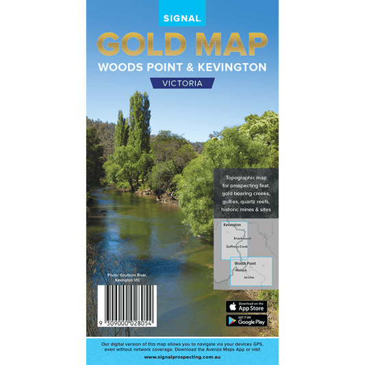 Detect-Ed Signal. VIC Woods Point Kevington GOLD MAP WOO/KEV