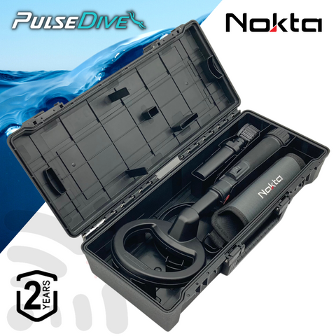 Underwater waterproof metal detector black in hard case