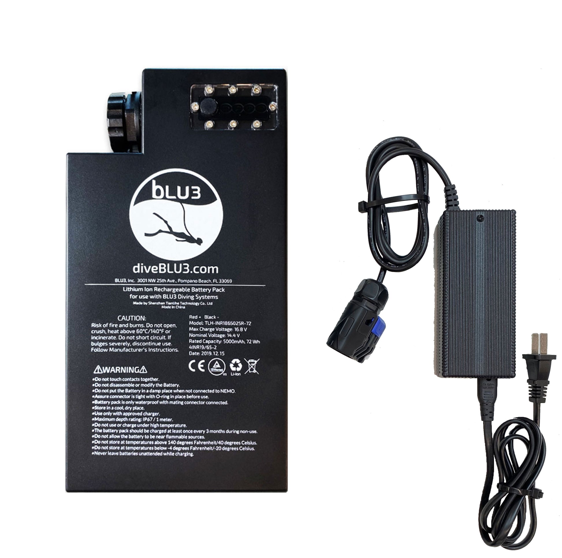 NEMO Hookah Portable Dive System Battery + Charger | Blu3 NEMO | Detect-Ed Australia