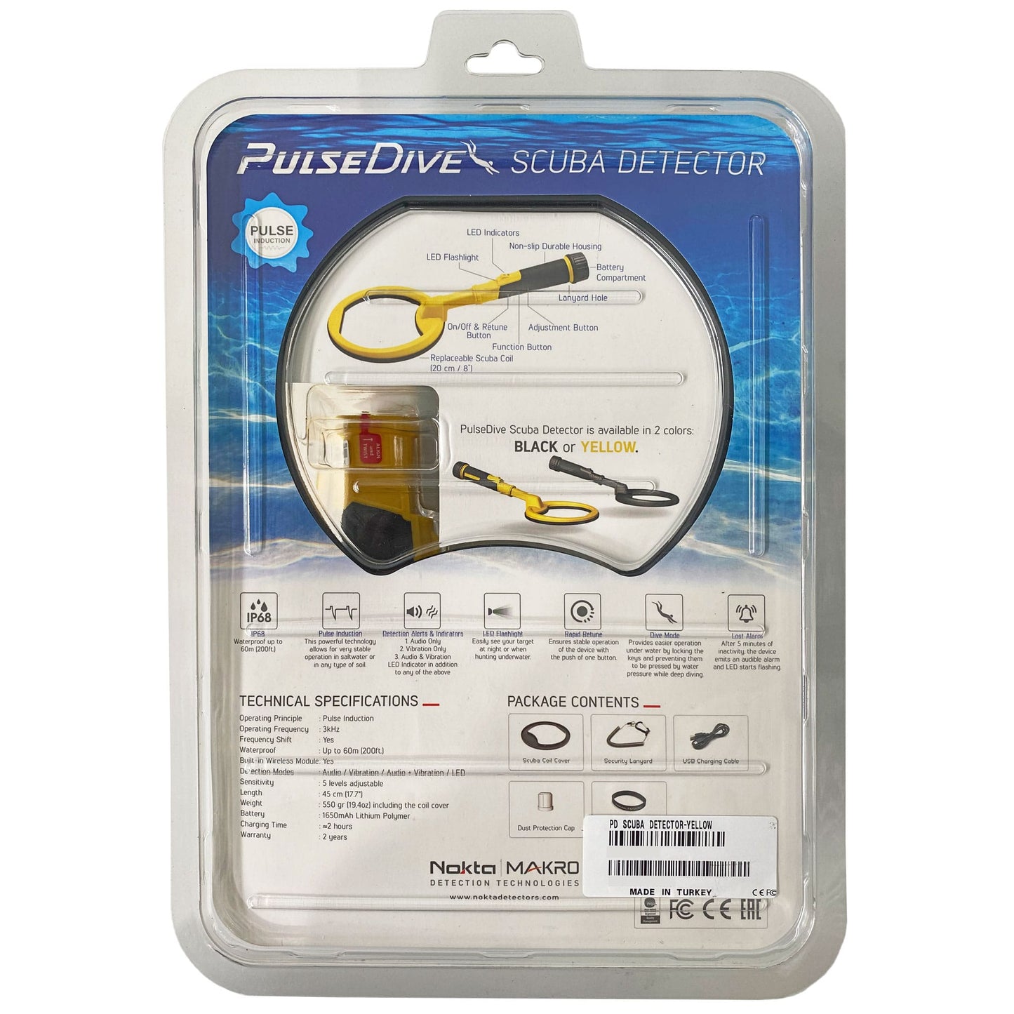 Detect-Ed Nokta PulseDive Scuba Detector [Yellow] 10000114